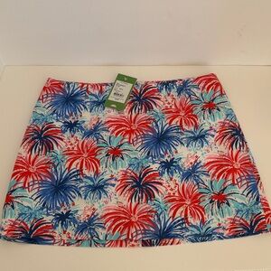 Lilly Pulitzer Red and Blue Fireworks Mini Skirt